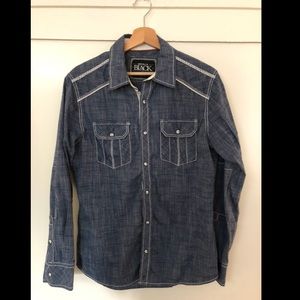 BKE Black Tailored Fit (M) button down shirt